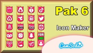 CamSoda - Pak 6 - Social Media Icon Maker Online Tool