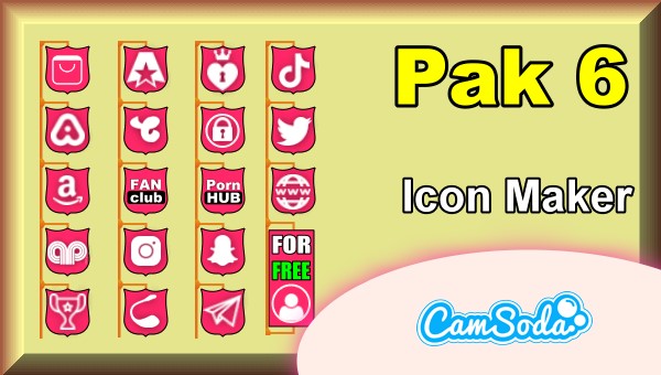 CamSoda - Pak 6 - Social Media Icon Maker Online Tool