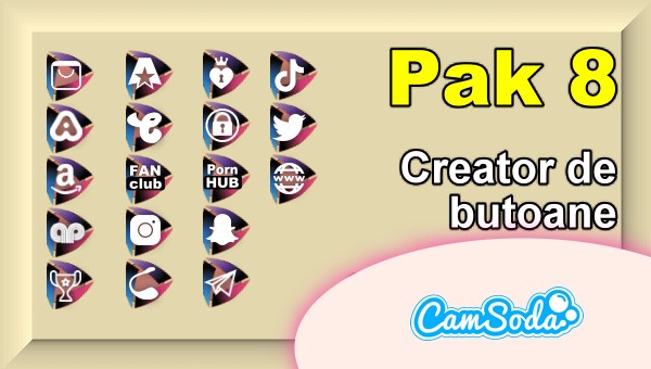 CamSoda – Pak 8 – Generator de butoane și pictograme social media