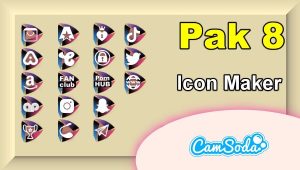 CamSoda - Pak 8 - Social Media Icon Maker Online Tool