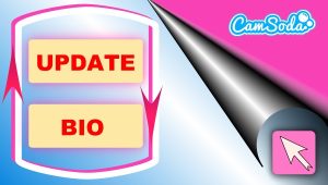 How to add a design on your CamSoda BIO?