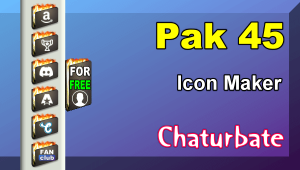 Pak 45 - FREE Chaturbate Social Media Button and Icon Maker