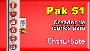 Pak 51 – Generador de iconos y botones de redes sociales para Chaturbate