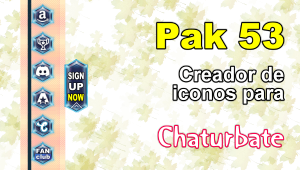 Pak 53 – Generador de iconos y botones de redes sociales para Chaturbate