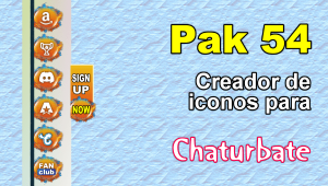 Pak 54 – Generador de iconos y botones de redes sociales para Chaturbate