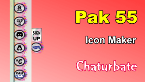 Pak 55 - FREE Chaturbate Social Media Button and Icon Maker