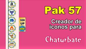 Pak 57 – Generador de iconos y botones de redes sociales para Chaturbate