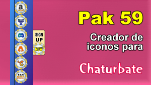 Pak 59 – Generador de iconos y botones de redes sociales para Chaturbate