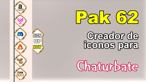 Pak 62 - Generador de iconos y botones de redes sociales para Chaturbate