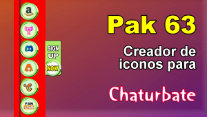 Pak 63 – Generador de iconos y botones de redes sociales para Chaturbate
