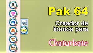 Pak 64 – Generador de iconos y botones de redes sociales para Chaturbate