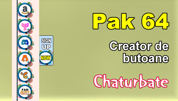 Pak 64 - Generator de butoane și pictograme pentru Chaturbate - Video Chat de Acasa Pak 64 - Generator de butoane și pictograme pentru Chaturbate