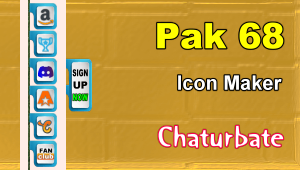 Pak 68 - FREE Chaturbate Social Media Button and Icon Maker