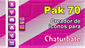 Lee más sobre el artículo Pak 70 – Generador de iconos y botones de redes sociales para Chaturbate