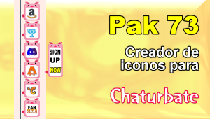 Pak 73 – Generador de iconos y botones de redes sociales para Chaturbate