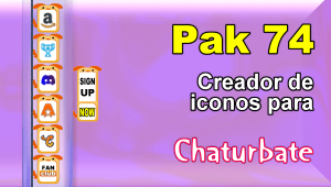 Pak 74 – Generador de iconos y botones de redes sociales para Chaturbate