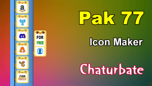 Pak 77 - FREE Chaturbate Social Media Button and Icon Maker