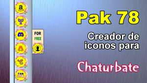 Pak 78 – Generador de iconos y botones de redes sociales para Chaturbate
