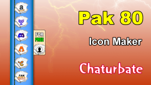 Pak 80 - FREE Chaturbate Social Media Button and Icon Maker
