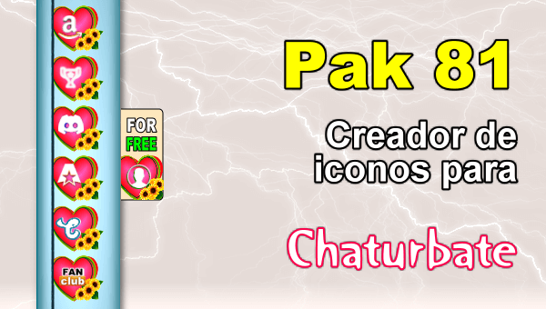 Pak 81 - Generador de iconos y botones de redes sociales para Chaturbate