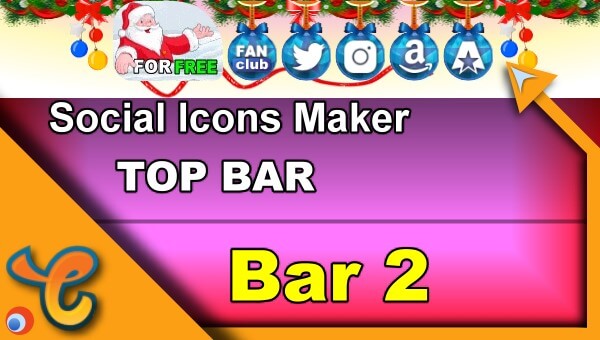 Top Bar 2 - Generate social icons for your Chaturbate BIO