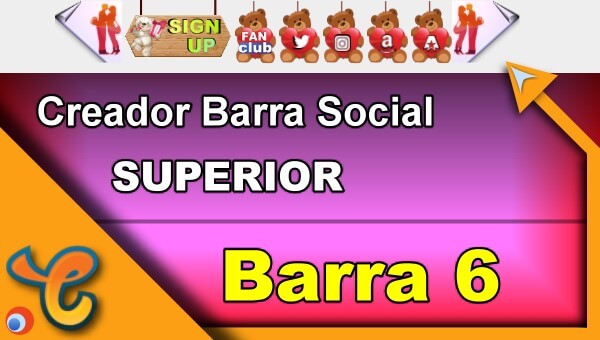Barra Superior 6 - Generar iconos sociales para tu biografia - Chaturbate