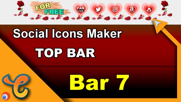 Top Bar 7 - Generate social icons for your Chaturbate BIO