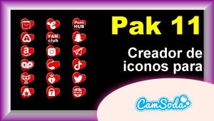 CamSoda – Pak 11 – Generador de iconos para tus redes sociales