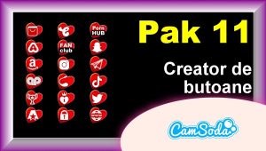 CamSoda - Pak 11 - Generator de butoane și pictograme social media