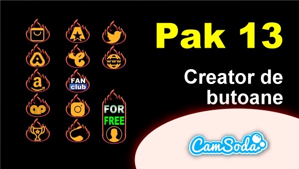 CamSoda - Pak 13 - Generator de butoane și pictograme social media