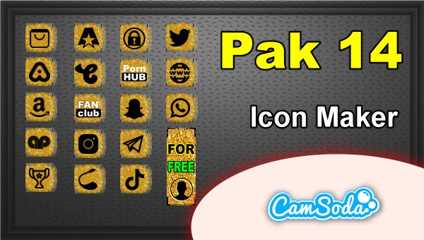 CamSoda - Pak 14 - Social Media Icon Maker Online Tool