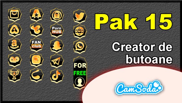 CamSoda - Pak 15 - Generator de butoane și pictograme social media
