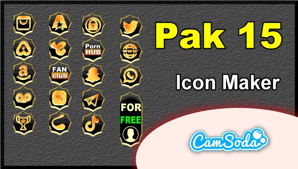 CamSoda - Pak 15 - Social Media Icon Maker Online Tool