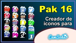 CamSoda – Pak 16 – Generador de iconos para tus redes sociales