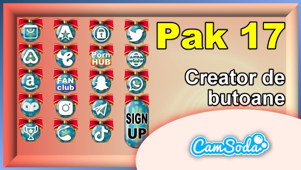 CamSoda - Pak 17 - Generator de butoane și pictograme social media