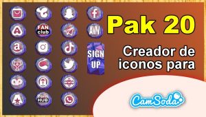 CamSoda – Pak 20 – Generador de iconos para tus redes sociales
