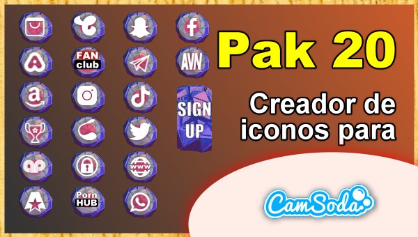 CamSoda – Pak 20 – Generador de iconos para tus redes sociales