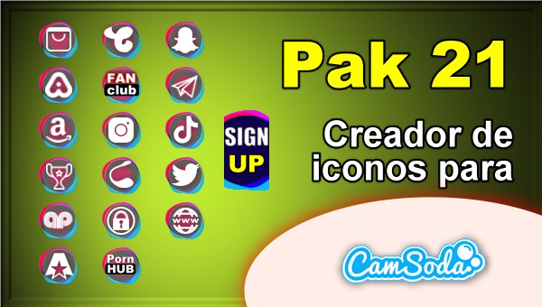 CamSoda - Pak 21 - Generador de iconos para tus redes sociales