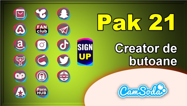 CamSoda - Pak 21 - Generator de butoane și pictograme social media