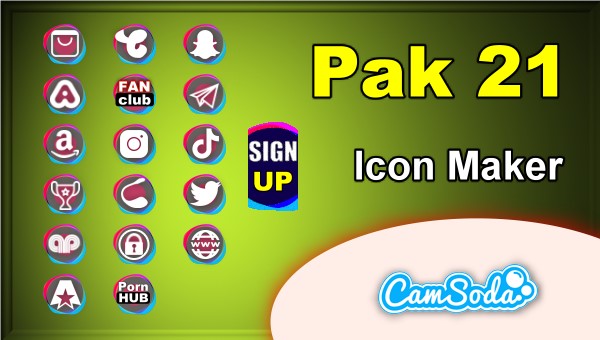 CamSoda - Pak 21 - Social Media Icon Maker Online Tool