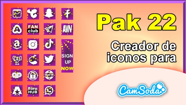 CamSoda – Pak 22 – Generador de iconos para tus redes sociales