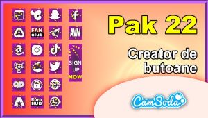 CamSoda – Pak 22 – Generator de butoane și pictograme social media