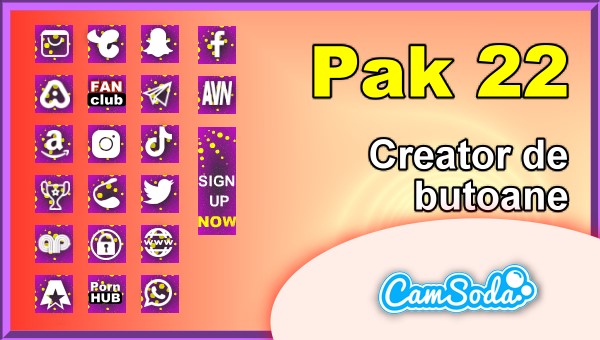 CamSoda - Pak 22 - Generator de butoane și pictograme social media