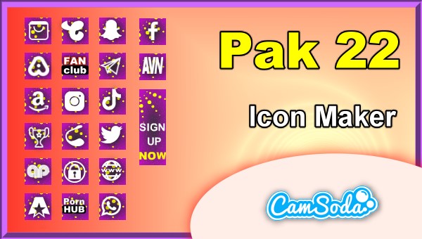 CamSoda - Pak 22 - Social Media Icon Maker Online Tool