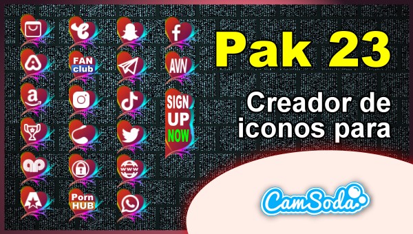 CamSoda – Pak 23 – Generador de iconos para tus redes sociales