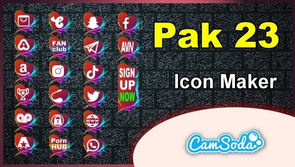CamSoda - Pak 23 - Social Media Icon Maker Online Tool