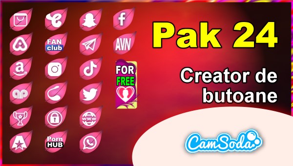 CamSoda - Pak 24 - Generator de butoane și pictograme social media