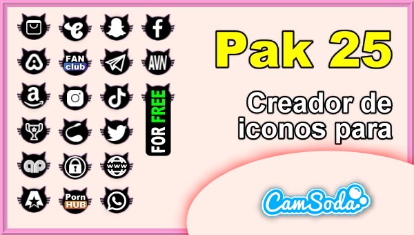 CamSoda - Pak 25 - Generador de iconos para tus redes sociales