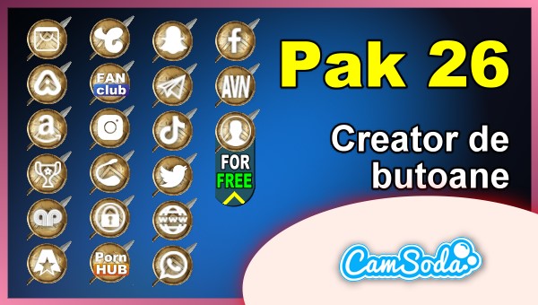 CamSoda - Pak 26 - Generator de butoane și pictograme social media