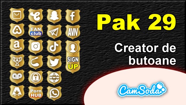 CamSoda - Pak 29 - Generator de butoane și pictograme social media